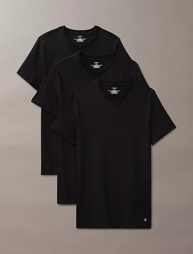 Camiseta de cuello redondo de corte clásico, paquete de 3, Cotton Classics Camiseta de cuello redondo de corte clásico, paquete de 3, Cotton Classics
