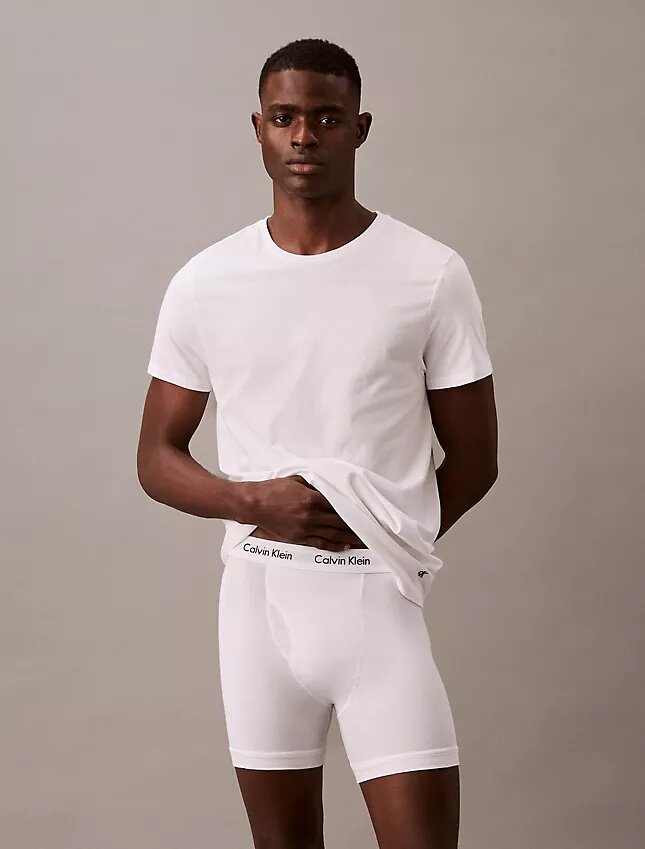 Camiseta de cuello redondo de corte clásico, paquete de 3, Cotton Classics Camiseta de cuello redondo de corte clásico, paquete de 3, Cotton Classics