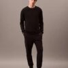 Camiseta de dormir CK Black Slim de cuello redondo
