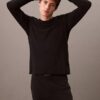 Camiseta de dormir CK Black Slim de cuello redondo