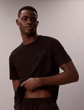 Camiseta de dormir de cuello redondo de piqué
