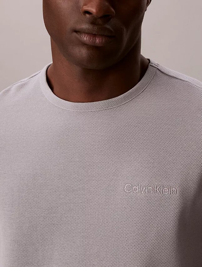 Camiseta de dormir de cuello redondo de piqué Camiseta de dormir de cuello redondo de piqué