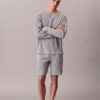Camiseta de dormir Henley de punto waffle Camiseta de dormir Henley de punto waffle