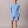 Camiseta de dormir Henley de punto waffle Camiseta de dormir Henley de punto waffle