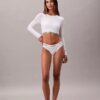 Camiseta de manga larga con Bralette, de algodón Modal, ligeramente forrada Camiseta de manga larga con Bralette, de algodón Modal, ligeramente forrada