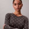 Camiseta de manga larga con Bralette, de algodón Modal, ligeramente forrada Camiseta de manga larga con Bralette, de algodón Modal, ligeramente forrada