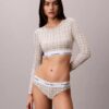 Camiseta de manga larga con Bralette, de algodón Modal, ligeramente forrada