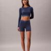 Camiseta de manga larga con Bralette, de algodón Modal, ligeramente forrada