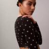 Camiseta de manga larga con Bralette, de algodón Modal, ligeramente forrada