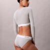 Camiseta de manga larga con Bralette, de algodón Modal, ligeramente forrada Camiseta de manga larga con Bralette, de algodón Modal, ligeramente forrada