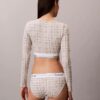 Camiseta de manga larga con Bralette, de algodón Modal, ligeramente forrada