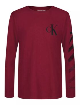 Camiseta de manga larga con rayas degradadas y Monogram para niños