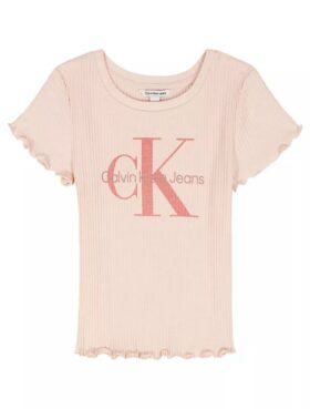 Camiseta de punto acanalado Monólogo para niñas