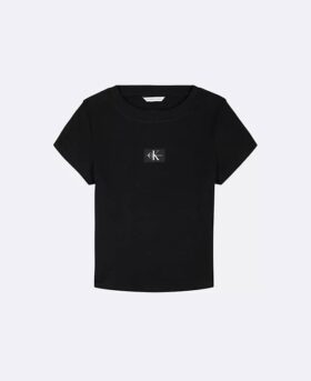 Camiseta de punto acanalado Monólogo para niñas