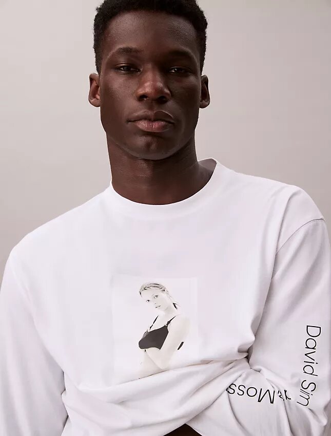 Camiseta gráfica holgada de manga larga de Kate Moss Camiseta gráfica holgada de manga larga de Kate Moss