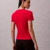 Camiseta holgada con cuello en V de algodón líquido Camiseta holgada con cuello en V de algodón líquido