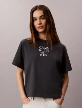 Camiseta holgada con estampado fotográfico CK Ny