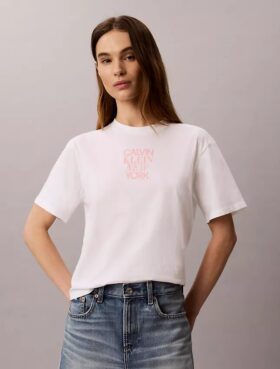 Camiseta holgada con estampado fotográfico CK Ny
