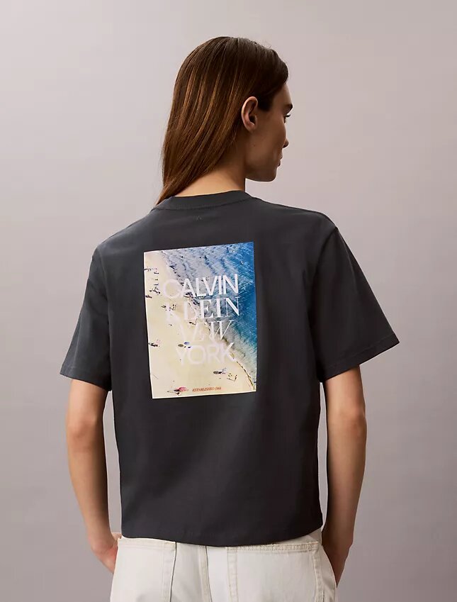 Camiseta holgada con estampado fotográfico CK Ny Camiseta holgada con estampado fotográfico CK Ny