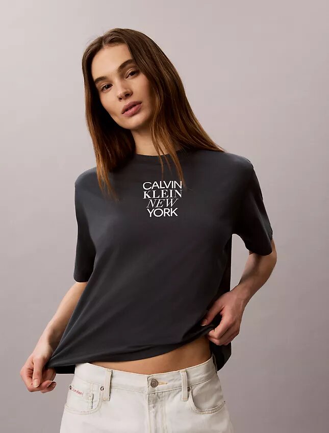 Camiseta holgada con estampado fotográfico CK Ny Camiseta holgada con estampado fotográfico CK Ny