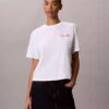 Camiseta holgada con gráfico de Calvin Klein en cursiva Camiseta holgada con gráfico de Calvin Klein en cursiva