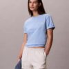 Camiseta holgada con gráfico de Calvin Klein en cursiva Camiseta holgada con gráfico de Calvin Klein en cursiva