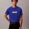 Camiseta holgada con gráfico de logotipo en bloque