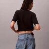 Camiseta holgada con gráfico de logotipo en relieve Camiseta holgada con gráfico de logotipo en relieve