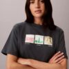 Camiseta holgada con gráfico de tiras fotográficas de Nueva York Camiseta holgada con gráfico de tiras fotográficas de Nueva York