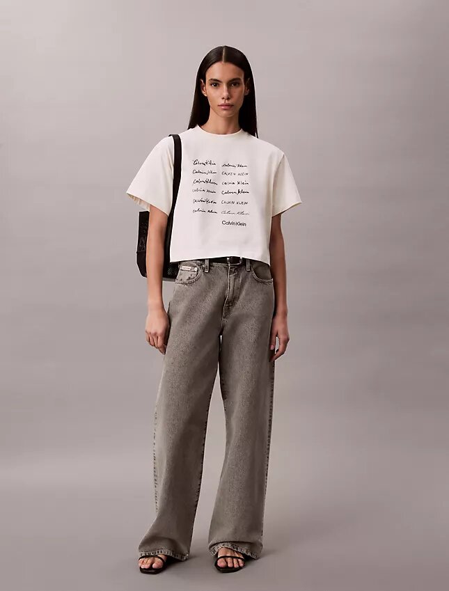 Camiseta holgada con gráfico del logotipo Camiseta holgada con gráfico del logotipo