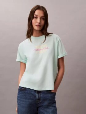 Camiseta holgada con gráfico del logotipo de 1968