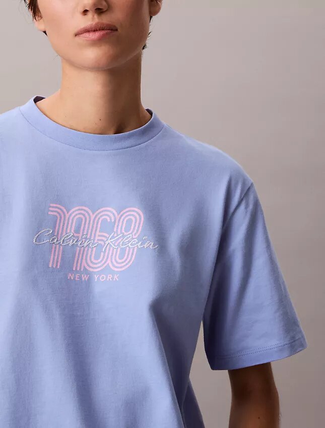 Camiseta holgada con gráfico del logotipo de 1968 Camiseta holgada con gráfico del logotipo de 1968