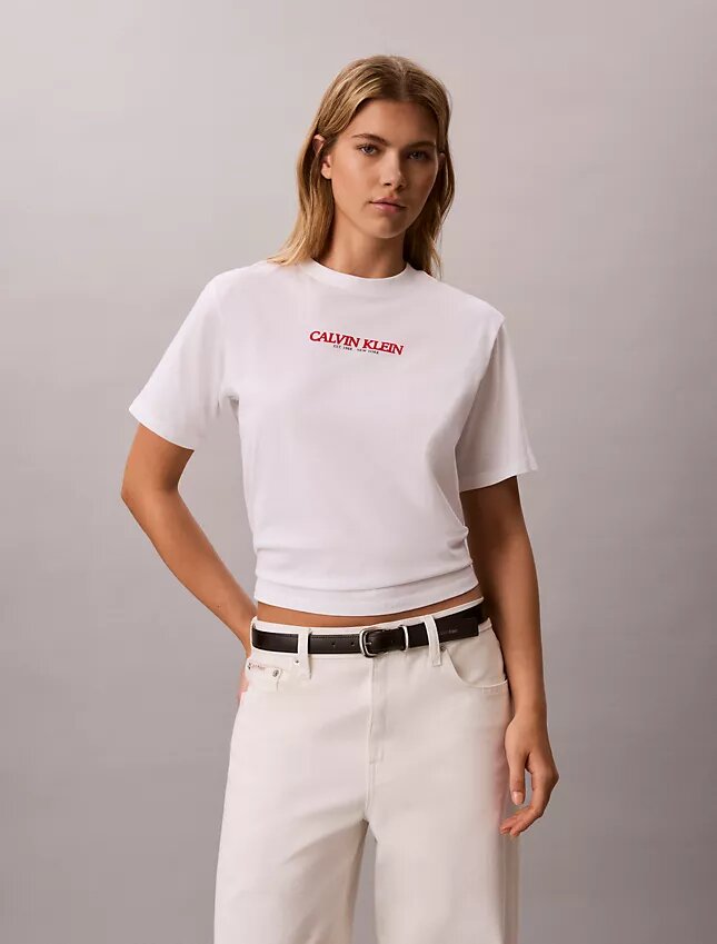 Camiseta holgada con gráfico del logotipo de Calvin Klein Camiseta holgada con gráfico del logotipo de Calvin Klein