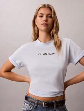 Camiseta holgada con gráfico del logotipo de Calvin Klein