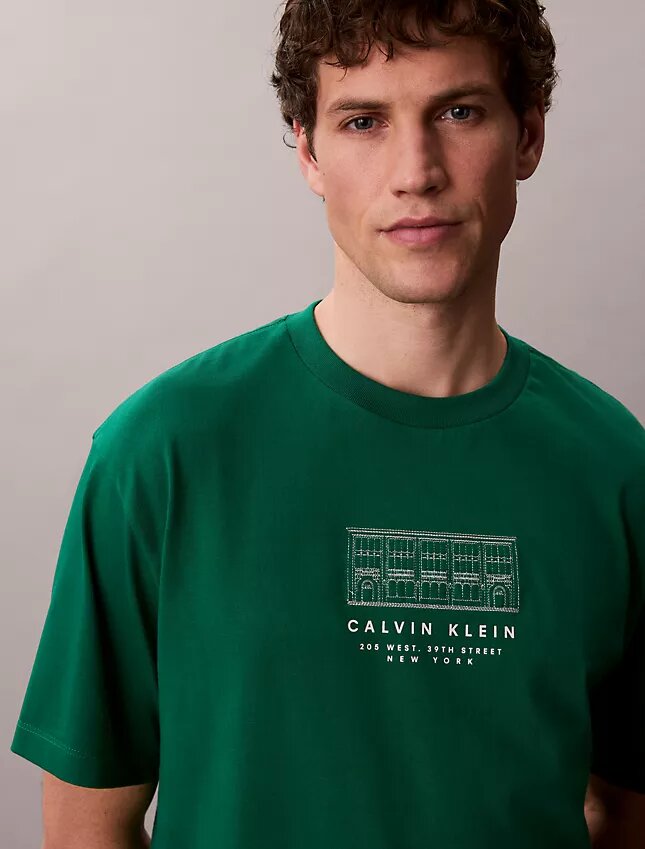 Camiseta holgada con gráfico del logotipo de la oficina de Nueva York Camiseta holgada con gráfico del logotipo de la oficina de Nueva York