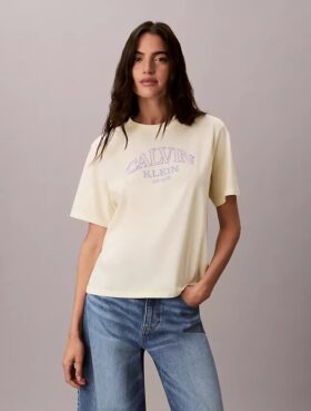 Camiseta holgada con gráfico del logotipo del arco