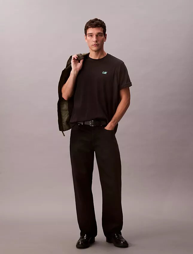 Camiseta holgada con gráfico del logotipo en piqué refrescante Camiseta holgada con gráfico del logotipo en piqué refrescante