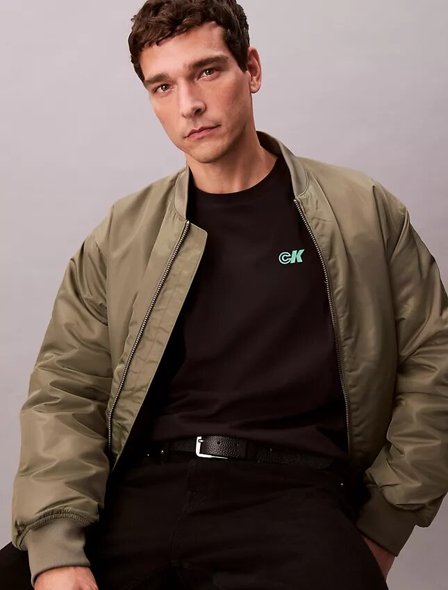 Camiseta holgada con gráfico del logotipo en piqué refrescante Camiseta holgada con gráfico del logotipo en piqué refrescante