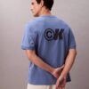Camiseta holgada con gráfico del logotipo en piqué refrescante Camiseta holgada con gráfico del logotipo en piqué refrescante
