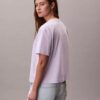 Camiseta holgada con logotipo bordado