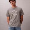 Camiseta holgada con logotipo en letra cursiva Camiseta holgada con logotipo en letra cursiva