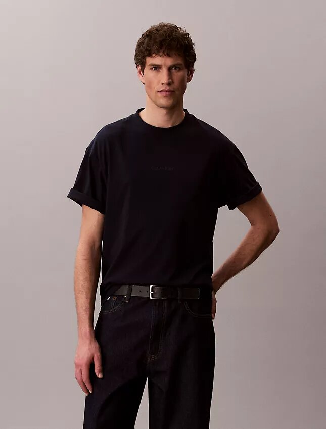 Camiseta holgada con Micro Logo Camiseta holgada con Micro Logo