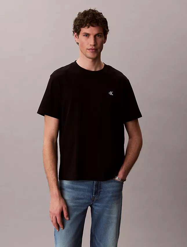 Camiseta holgada con Monogram bordado Camiseta holgada con Monogram bordado