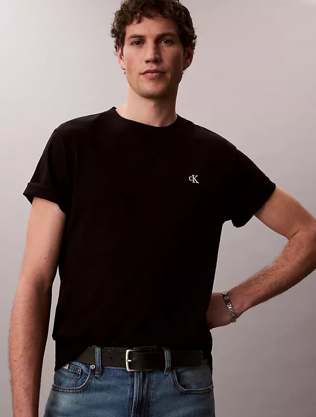 Camiseta holgada con Monogram bordado Camiseta holgada con Monogram bordado