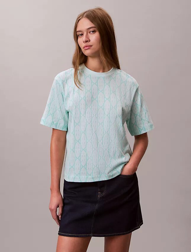 Camiseta holgada con Monogram integral Camiseta holgada con Monogram integral