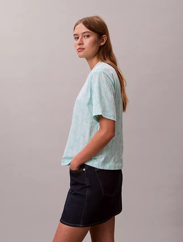 Camiseta holgada con Monogram integral Camiseta holgada con Monogram integral