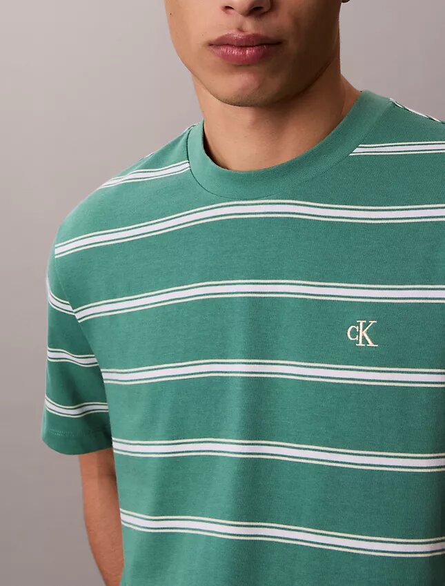 Camiseta holgada con rayas y Monogram Camiseta holgada con rayas y Monogram