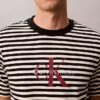 Camiseta holgada con rayas y Monogram Camiseta holgada con rayas y Monogram