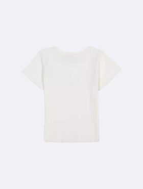Camiseta Monologo de punto acanalado grueso para niñas