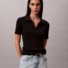 Camiseta polo de algodón acanalado suave